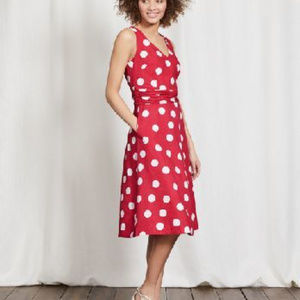 boden red polka dot dress